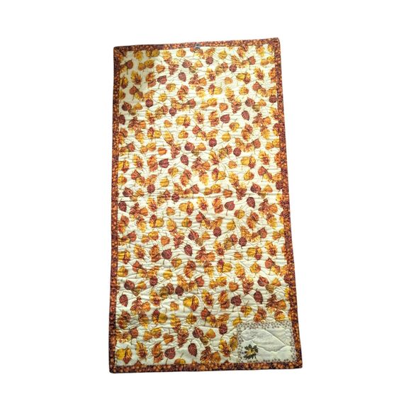 Handmade 2012 Autumn Wall Hanging: Quilted Sunflower & Pumpkin Fiber Art - Picture 6 of 7